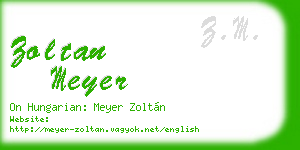 zoltan meyer business card